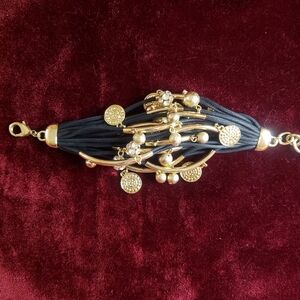 Chic Gold and Black Women's Bracelet